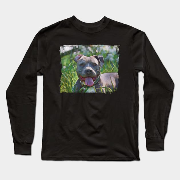 Pit Bull Terrier Long Sleeve T-Shirt by PhotoArts